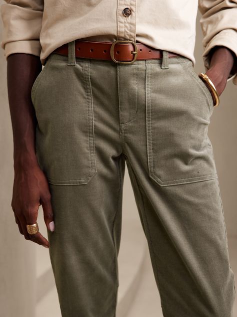 Adventure awaits when dressed in these beautiful utilitarian pants made from a sumptuously soft, fine wale cotton corduroy from Italy.  SLIM FIT: Expertly cut for a slim, not-too-tapered fit.  Mid rise.  FROM ITALY'S MARZOTTO MILL: This style is craf Corduroy Straight Leg Bottoms With Patch Pockets, Corduroy Bottoms With Patch Pockets, Fall Corduroy Pants With Patch Pockets, Corduroy Work Pants With Patch Pockets, Corduroy Workwear Bottoms With Five Pockets, Corduroy Straight Leg Utility Bottoms, Utility Corduroy Straight Leg Bottoms, Utility Style Corduroy Straight Leg Bottoms, Corduroy Workwear Pants With Five Pockets