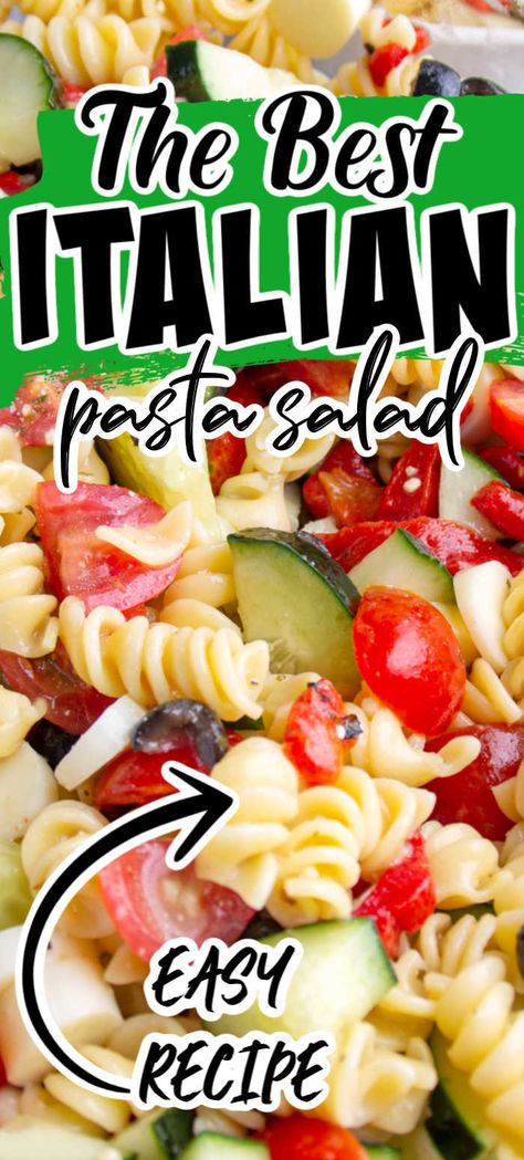 Best Italian Pasta Salad, Best Italian Pasta, Easy Italian Pasta, Easy Italian Pasta Salad, Summer Pasta Salad Recipes, Pasta Ideas, Italian Pasta Salad, Cold Pasta Salad Recipes, Pasta Salad Ingredients