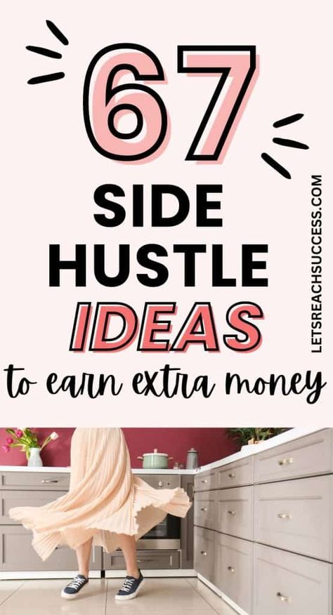 Looking for side hustle ideas to earn extra money? Here are 67 to choose from, and maybe turn one of them into a full-time venture, or combine a few side hustles to create passive income streams and reach financial freedom: Side Income Ideas Extra Money, How To Create Multiple Streams Of Income, Real Side Hustle Ideas, Unique Side Hustle Ideas, Uk Side Hustle, Side Hustle Ideas Canada, Income Streams Ideas, Side Income Ideas, Side Hustles For Teens