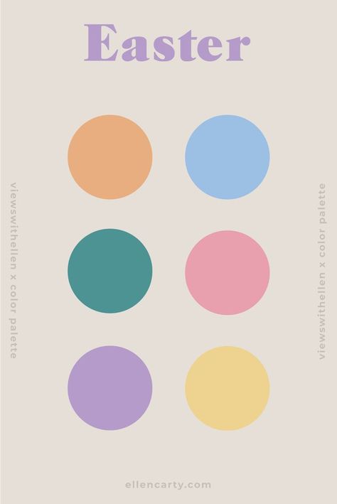 Easter Color Pallete, Easter Colour Palette, Easter Branding, Eclectic Palette, Easter Palette, Easter Color Palette, Easter Logo, Easter Colours, Color Palette Pastel