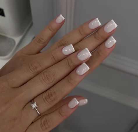 Hard Nails, White Acrylic Nails, Ombre Acrylic Nails, Classic Nails, Simple Gel Nails, Pearl Nails, Short Square Acrylic Nails, Neutral Nails, Acrylic Nails Coffin Pink