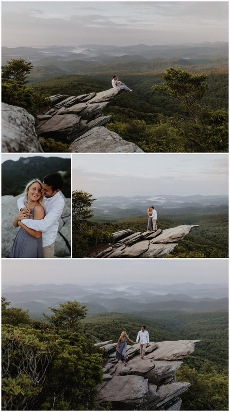 Blue Ridge Parkway Wedding, Blue Ridge Engagement Photos, Engagement Candle, Boone Nc, Mountain Couple, Cliff Wedding, Mountain Wedding Photos, Hawaii Destination Wedding, Photo Shoot Location