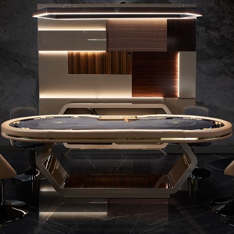 Home Bar Rooms, Game Room Basement, Casino Table, Poker Room, Luxury Table, Billiard Room, House Architecture Design, Shop Interior Design, Office Interior Design