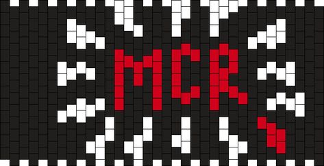 Mcr Armband Pony Bead Patterns | Misc Kandi Patterns for Kandi Cuffs Mcr Kandi Pattern, Mcr Kandi Cuff, Kandi Cuff Patterns, Diy Kandi Bracelets, Diy Kandi, Kandi Kid, Kandi Cuff, Photo Pattern, Pony Bead Patterns