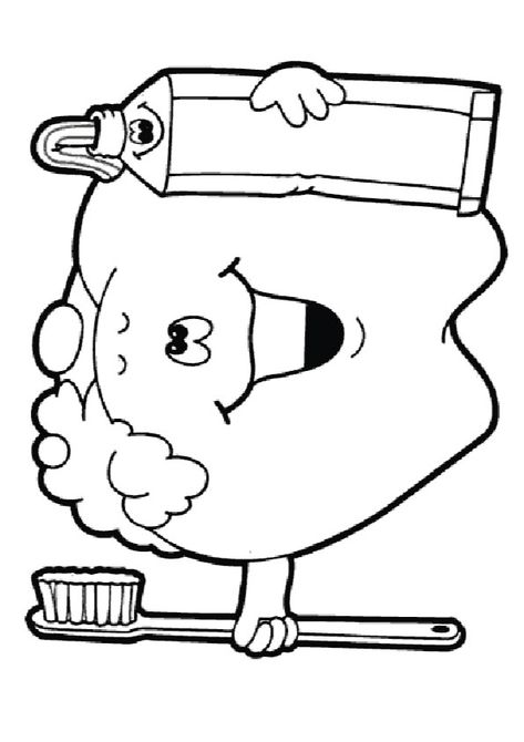 The-happy-tooth Dental Coloring Pages, Kindergarten Jobs, Dental Health Preschool Crafts, Dental Health Crafts, Dental Health Week, Dental Health Preschool, Dental Health Activities, Dental Health Month, Health Activities