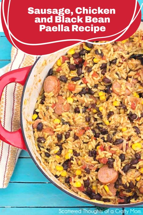 Recipe For Sausage, Meatball Pasta, Paella Recipe, Rice And Beans, Crafty Mom, Yellow Rice, Mongolian Beef, Poultry Recipes, Sausage Recipes