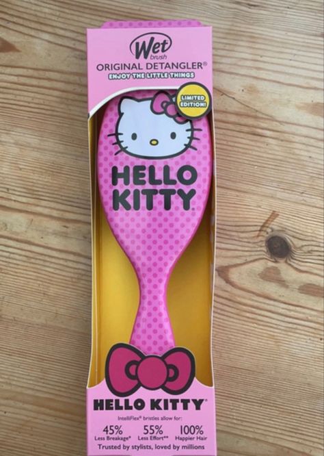 Hello Kitty Hair Brush, Hello Kitty Hair, Mermaid Magic, Kitty Items, Kitty Stuff, Wet Brush, Happy Hair, Hello Kitty Items, Long Curly