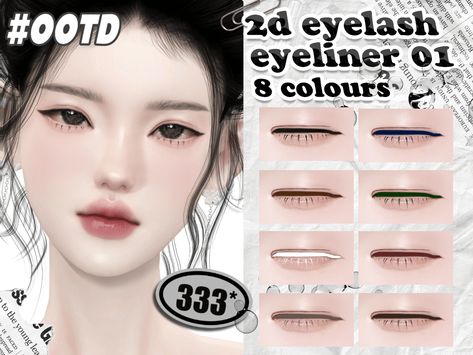 Eyelash Eyeliner, Sims 4 Piercings, Sims 4 Cc Eyes, The Sims 4 Skin, Makeup Cc, Sims 4 Cc Makeup, Sims 4 Game Mods, Sims 4 Cc Skin, Sims 4 Expansions