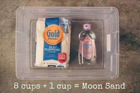 Moon sand!! Sounds so fun Moon Sand Recipe, Sand Recipe, Moon Sand, E Mc2, Crazy Life, Leave Me Alone, Sensory Bins, Sensory Activities, Sensory Play