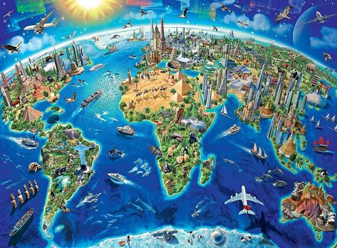 Amazon.com: 1000 Piece World Landmarks Map Puzzle Paper Jigsaw Puzzle for Adults School Supplies World Map Puzzle 1000 Pieces Puzzles for Adults : Toys & Games Map Puzzle, Earth Map, Family Decor, Travel Wall Art, 1000 Piece Jigsaw Puzzles, Drawing Set, Travel Themes, Canvas Material, Jigsaw Puzzles