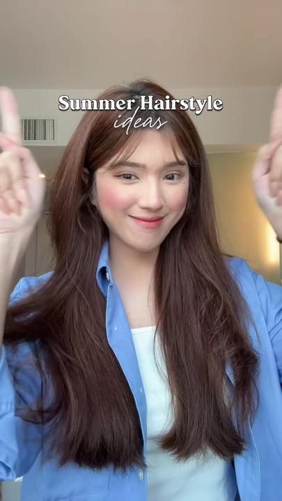 Summer hairstyle ideas ✨☀️ Hope u guys like it 😘💗 #summer #summerhai... | TikTok Hottest Haircuts, Trendy Updos, Day Hairstyles, Hot Haircuts, Hair Upstyles, Hair Tutorials Easy, Round Face Haircuts, Great Hairstyles, Hair Stylies