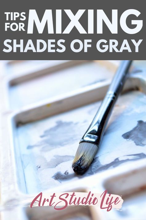 Grey Color Mixing Chart, How To Make Gray Color Paint, Mixing Oil Paint Colors, What Colors Make Grey, Grey Scale To Color Tutorial, How To Mix Gray Acrylic Paint, Different Shades Of Gray, Artist Advice, Shades Of Gray Color