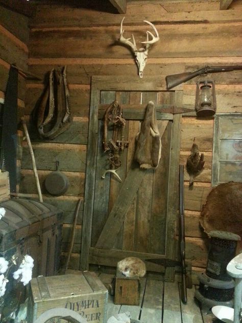 Photo taken at Wilderness Taxidermy in Franklin, NC Trappers Cabin, Hunting Shack, Lottie Matthews, Hunters Cabin, Cowboy Room, Camp Decor, Franklin Nc, Aviation Decor, Man Cave Room