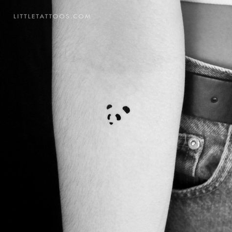 Panda Fine Line Tattoo, Panda Face Tattoo, Panda Minimalist Tattoo, Simple Panda Tattoo, Mini Panda Tattoo, Tattoo Panda, Cow Tattoo, Panda Tattoo, Sticker Tattoo