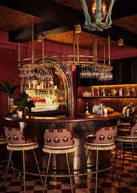 Hotel Bar Aesthetic, Maximalist Hotel, Candlelit Table, Art Deco Aesthetic, Secret Bar, Zen Interiors, Rock Club, Maximalist Interior, Beautiful Bars