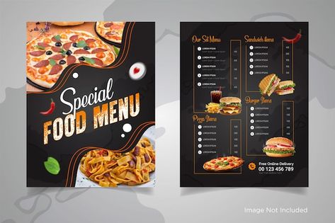 Brochure Food, Menu Design Template, Food Menu Design, Vector Food, Premium Food, Ui Design Inspiration, Restaurant Food, Menu Restaurant, Menu Design