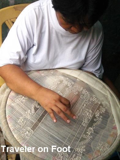 Filipino Costume, Delicate Hands, Small Foyer, Tambour Embroidery, Afternoon Sun, Drawn Thread, Tambourine, Linens And Lace, Needle Lace