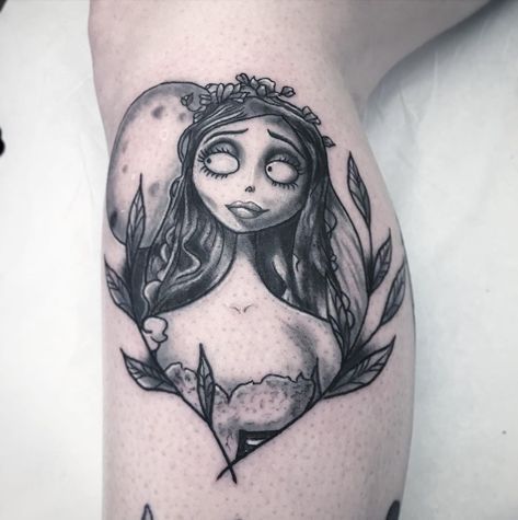 Emily Corpse Bride Tattoo, Emily Tattoo, Tim Burton's Corpse Bride, Corpse Bride Tattoo, Directed By Tim Burton, Bride Tattoo, Emily Corpse Bride, Tim Burton Corpse Bride, Zombie Bride