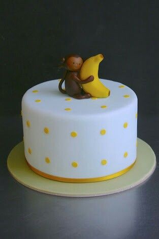 Banana Themed Birthday Cake, Monkey Cakes For Boys, Sugarplum Cake, Banana Party, Monkey And Banana, Cake Decorating For Beginners, Animal Cakes, Girl Birthday Themes, Themed Birthday Cakes