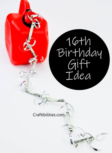 16th Birthday gift idea - Creative way to give money - GAS CAN - New driver, new car, or off to college present Creative Way To Give Money, 16 Birthday Presents, College Presents, Birthday Money Gifts, Boy 16th Birthday, Gifts For New Drivers, Roommate Gifts, Birthday Money, Off To College