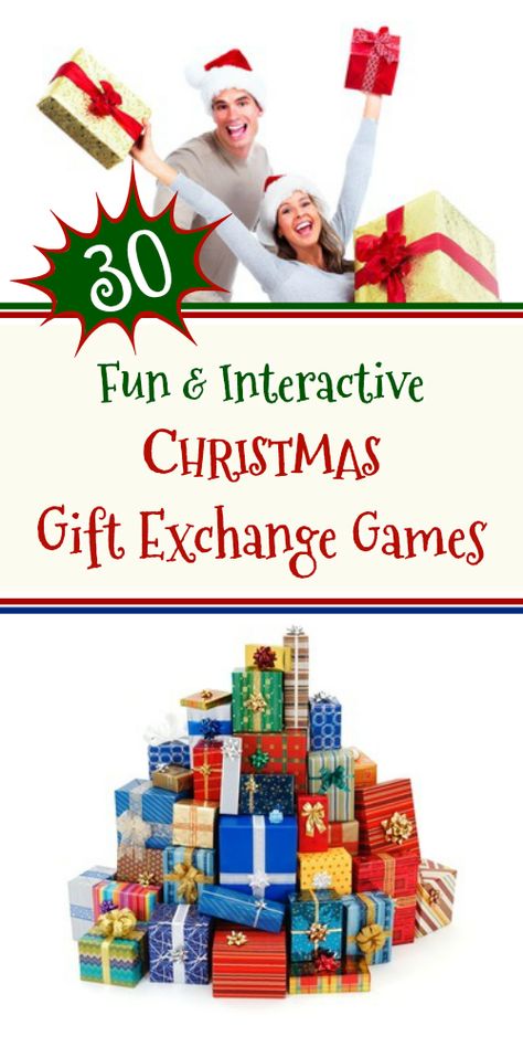 Over 30 free Christmas gift exchange game ideas to make your holiday parties fun and memorable. Christmas Gift Exchange Game Ideas, Gift Exchange Game Ideas, Christmas Present Exchange, Kids Gift Exchange, Gift Exchange Themes, Gift Passing Game, Holiday Gift Exchange Games, Gift Exchange Ideas, Gift Exchange Game