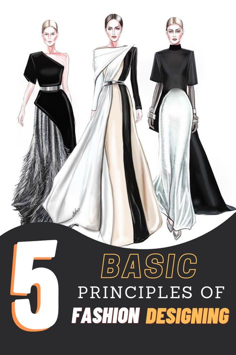 Emphasis In Fashion Design, Principles Of Design Unity Dress, Fashion Design Principles, Unity Dress Design Illustration, Principles Of Design In Fashion, Principles Of Design Balance In Fashion, Fashion Design Elements, Proportion In Fashion Design, Emphasis Fashion Design