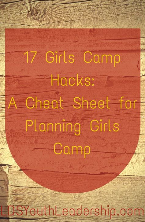 Girls Camp Ideas, Camp Director, Lds Girls Camp, Camping Planning, Yw Activities, Lds Youth, Girl Scout Camping, Church Camp, Young Women Activities