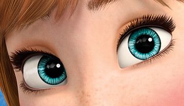 Anna's eyes. Notes: eyes are aqua, eyeshadow is golden brown, eyelashes are very thick on top Postpartum Hairstyles, Aqua Eyeshadow, Brown Eyelashes, Anna Makeup, Anna Coronation Dress, Disney Christmas Outfits, Frozen Makeup, Frozen Cosplay, Anna Costume