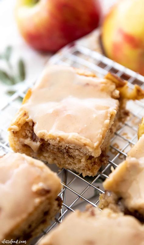 This semi homemade apple coffee cake is a combination of apple pie and rich sour cream cake! Made with a cake mix, this is such an easy baking recipe for the fall season. The middle of the coffee cake is a homemade apple pie filling and it’s all topped with a maple glaze. Apple Pie Coffee, Recipe Using Apples, Apple Coffee Cake, Apple Pie Filling Recipes, Apple Coffee, Homemade Apple Pie Filling, Sugar Spice And Everything Nice, Apple Coffee Cakes, Apple Pie Bars