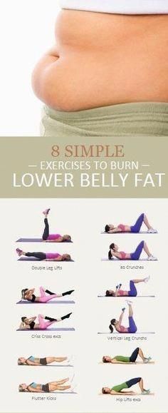 Burn Lower Belly Fat, Membakar Lemak Perut, Hip Problems, Belly Pooch, Tummy Workout, Trening Fitness, Fat Workout, Lower Belly Fat, Simple Exercises