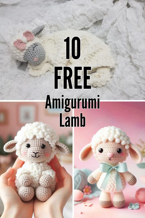 Crocheted Lamb, Crochet Sheep Free Pattern, Crochet Lamb Pattern, Crochet Christmas Trees Pattern, Crochet Toys Free Patterns, Crochet Sheep, Crochet Toys Free, Crochet Dolls Free Patterns, Knitting Patterns Toys