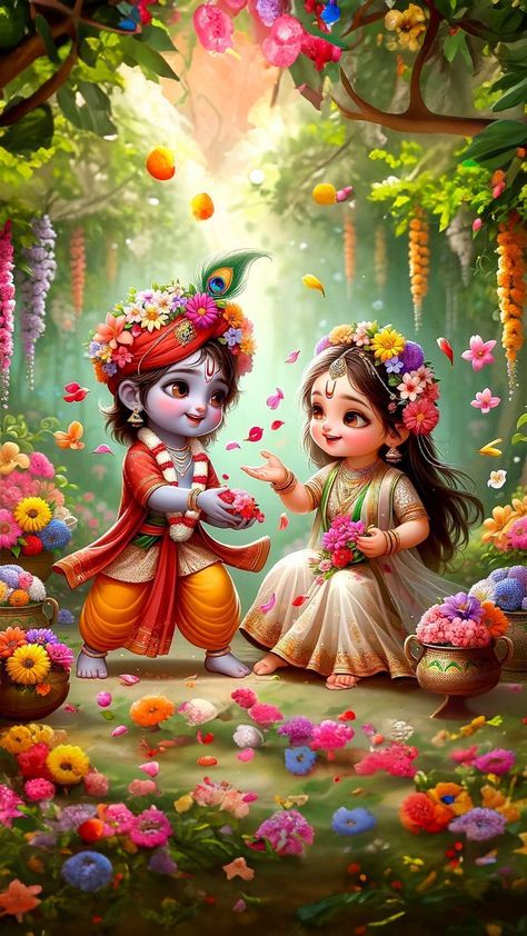 Baby Radha Krishna Images, Ha Wallpaper, Krishna Photography, Childhood Images, Radhe Krishna Wallpapers, Childhood Pictures, Baby Ganesha, Love Pink Wallpaper, Shree Krishna Wallpapers