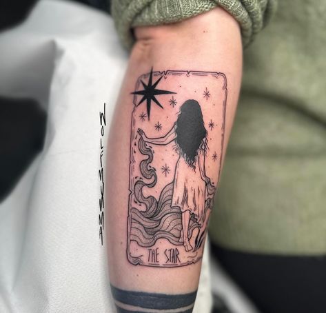 ✨ The Star ✨ Star Tarot Card Tattoo, Star Tarot Tattoo, The Star Tarot Tattoo, Star Tarot Card, The Star Tarot, Tarot Tattoo, Tarot Card Tattoo, Anna Jones, Card Tattoo