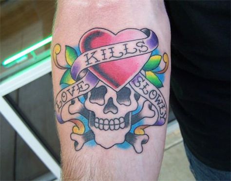 Ed Hardy Tattoos, Love Kills Slowly, Love Kills, Ed Hardy, Skull Tattoo, Tattoos, Quick Saves, Art