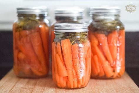 Crêpe Recipe, Dill Carrots, Pickled Carrots Recipe, Canning Pickles, Canning Vegetables, Pickled Carrots, Organic Recipes Healthy, Homemade Pickles, Pickled Veggies