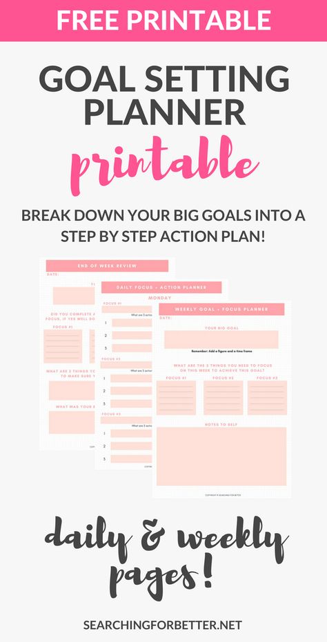 Free Printable Goal Planner! (Organic) - Self Development Collective | Gym Printable Planner Goal Planner Printable Free, Free Goal Printables, Career Plan, Goal Setting Planner, Goal Setting Printable, Printable Forms, Goals Setting, Goals Printable, Step Goals