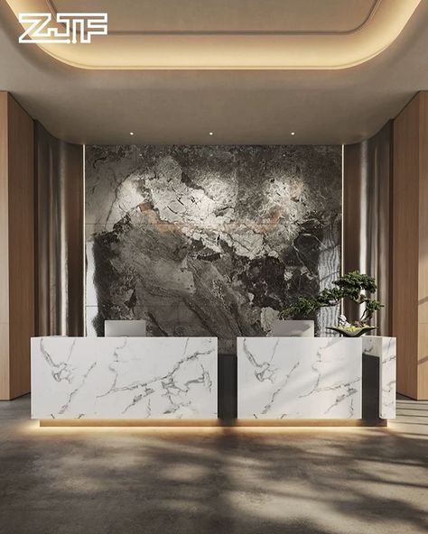 Large Marble led reception desk WhatsApp me:+8613290855362 #receptiondesk #receptiontable #receptioncounter #counter #fronttable #frontcounter #frontdesk #checkoutcounter #salonreceptiondesk #salon #nailsalon #hairsalon #beautysalon Led Reception Desk, Marble Reception, Small Reception Desk, Check Out Counter, Small Reception, Salon Reception Desk, Arabescato Marble, Reception Desks, Reception Counter