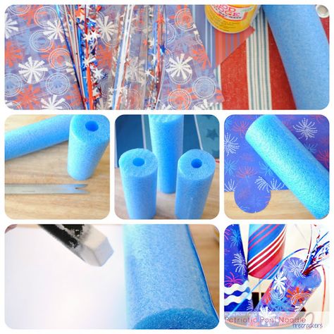 4th of July, pool noodle, craft, patriotic, firecrackers 13 Colonies, 4th Of July Parade, Fourth Of July Decorations, 4th July Crafts, Fourth Of July Decor, Pool Noodle, Patriotic Crafts, Patriotic Party, 4th Of July Celebration