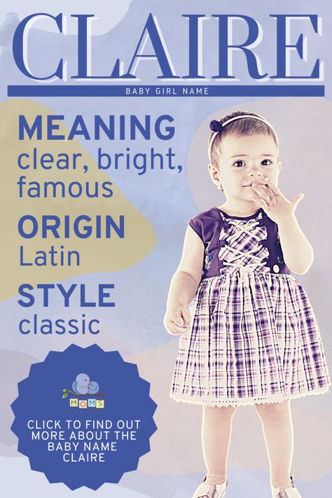 Claire is a sweet and straightforward name that consistently ranks among the top 100 baby names for girls. Crisp and clear, the name Claire also emulates undeniable elegance. Claire Underwood is a main character on House of Cards, Claire Bennet is a central character on Heroes, and Clair Huxtable is the classy family matriarch on The Cosby Show. The name Claire also appears in films like Jurassic World and The Breakfast Club. Keep reading to learn more about this baby name. #girlnname #babyname Claire Name Aesthetic, House Of Cards Claire, Claire Name, Claire Bennet, Clair Huxtable, Classy Family, Jurassic World Claire, Popular Baby Girl Names, The Time Traveler's Wife