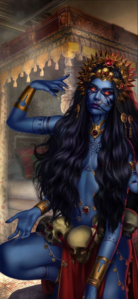 Sacred Feminine Art, Goddess Kali Images, Tantra Art, Mother Kali, Kali Ma, Shakti Goddess, Kali Goddess, Vedic Art, Hinduism Art