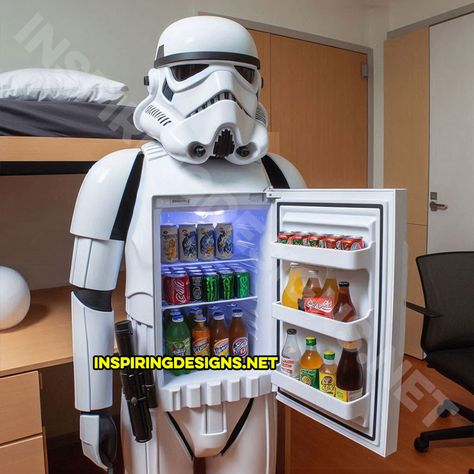 Star Wars fans, prepare yourselves. Your snack and drink storage is about to get way more exciting. These Star Wars mini fridges are about to blow your mind and your taste buds. Forget the typical boxy fridges—these Star Wars character mini fridges come in the shape of your favorite characters and iconic ships from the … Han Solo Fridge, Star Wars Storage, Drink Storage, Star Wars Character, Mini Fridges, Star Wars Characters, Blow Your Mind, Taste Buds, Man Cave