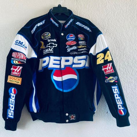 Jeff Gordon Nascar Jacket, Nas Car Jacket, Racer Jacket Men, Pepsi Jacket, Vintage Nascar Jacket, Vintage Racing Jacket, Racer Jackets, Vintage Pepsi, Nascar Jacket