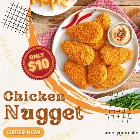 Templates Chicken Nuggets And Chips, Kids Chicken Nuggets, Crispy Chicken Nuggets, Shoestring Fries, Grilled Chicken Burgers, Grilled Chicken Wraps, Choco Lava, Barbeque Chicken, Chicken Base