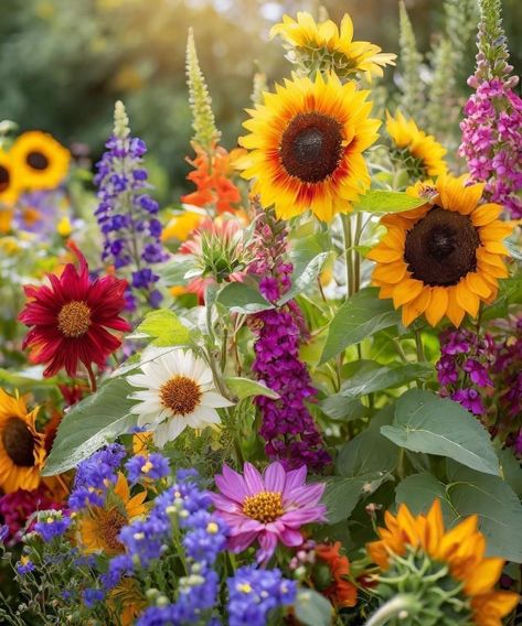 Orange Wildflowers, Sunflowers And Daisies, Cut Flower Garden, Nothing But Flowers, Wallpaper Nature Flowers, Enjoy The Sunshine, Creative Gardening, Flowers For You, Beautiful Flowers Pictures