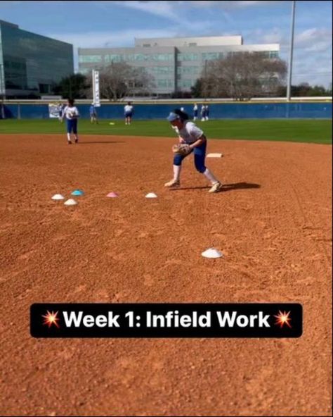 Softball on Instagram: "💥Week 1: Infield Work💥 These ladies have been grinding!! The past week they have made really good changes not only in hitting, but in fielding too. Plus, they are all really coachable so this make my job fun 🤩 such a joy working with different athletes.   📹: TT @softball_doctor  ( Dm for credit or removal / All rights® are reserved & belong to their respective owners )  🔹🔹  🤜 Follow Like Share and Comment  🔔 Turn Post Notification On * Check our page for more cool photos 💯  👉 Check the LINK IN OUR BIO 👆 👍 Perfect gift for your family members and FRIENDS. 💯 Satisfaction guaranteed!  Thank you ! ❤️  - - #softballpitching #softballteam #softballstrong #softballplayers #softballbows #softballgirls #softballsisters #softballdad #softballdays #softballplayer Softball Drills, Softball Bows, Softball Pitching, Softball Season, Softball Quotes, Softball Coach, Girls Softball, Softball Team, Softball Players