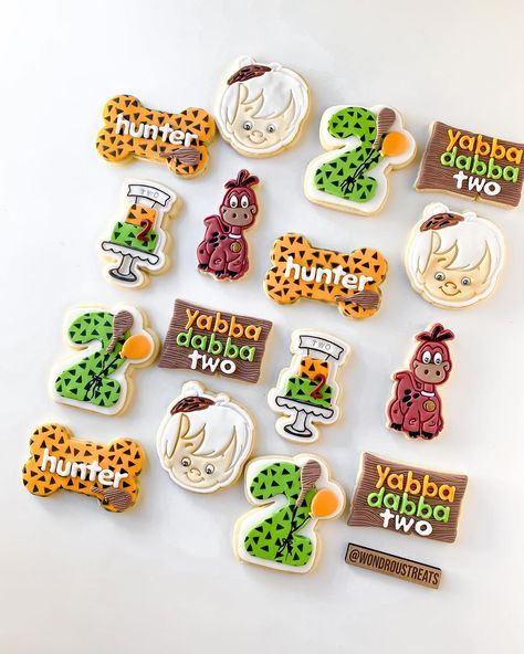 🪨 Yabba dabba two Hunter is two 🦴 #yabbadabbatwo#flinestones#flinestonecookies#two#birthday#cookies#sugarcookies#lasvegas#lasvegascookies | Instagram Yabba Dabba Two Birthday Cookies, Yabba Dabba Two Cookies, Flintstones 2nd Birthday Party, Flinstones 2nd Birthday Party, Yabadaba Two Birthday, Yabba Dabba Two Birthday Boy, Yabba Dabba Two Birthday Girl, Yabba Dabba Two Birthday, Yabba Dabba Two