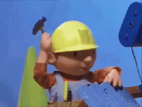 Bob The Builder Fix It GIF - BobTheBuilder FixIt Hammer - Discover & Share GIFs Bob The Builder Memes Funny, Hammer Gif, It Gif, Moving Gif, Tennessee Nashville, Childhood Cartoons, Screen Enclosures, Video Star, Bob The Builder