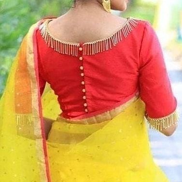 Blouse Back Designs for Modern Womens - K4 Fashion Cold Shoulder Blouse Designs, Blouse Back Designs, Kalash Decoration, Blouses Pattern, Baby Lehenga, Brocade Blouse Designs, 50 Blouse Designs, Latest Blouse Designs, Boat Neck Blouse Design