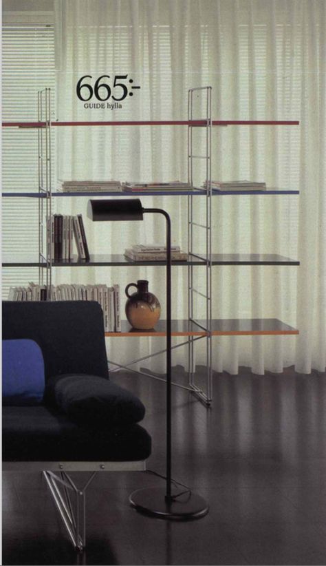 Niels Gammelgaard Moment Shelving Unit & Sofa 90s Ikea Catalogue, Ikea 90s, Niels Gammelgaard, 1980s Interior, Ikea Catalogue, Ikea Vintage, 90s Interior, 80s Room, 90s Aesthetics