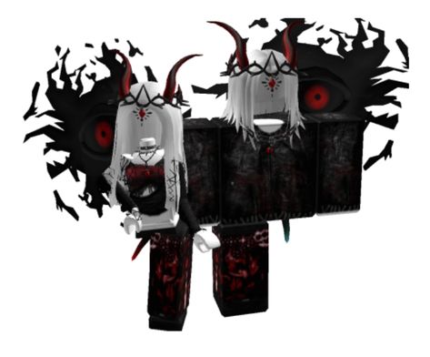 Halloween Roblox Avatar Matching, Halloween Roblox Avatar, Roblox Couple, Matching Ava, Black Pigeon, Matching Avatars, Avatar Halloween, Emo Roblox Avatar, Y2k Outfit Ideas